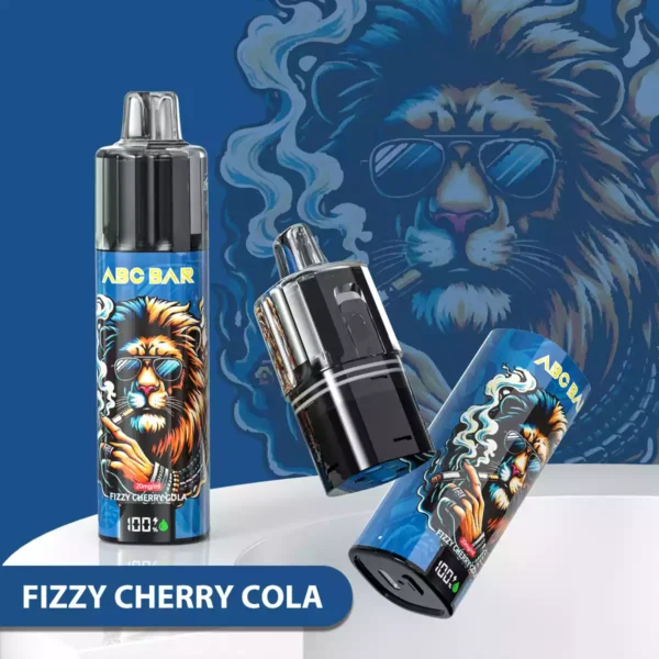 ABC BAR Fizzy Cherry Cola Einweg-Vape - Dreifach-Kammer 2ml+10ml+10ml, 850mAh, 20mg Nikotin, Auto-Draw