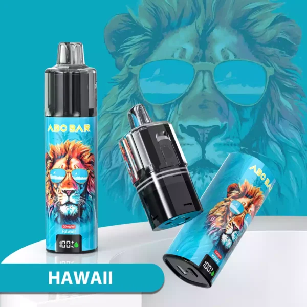ABC BAR Hawai Disposable Vape - Triple-Chamber, 20mg Nicotine Strength, 850mAh Battery, Auto-Draw Activation